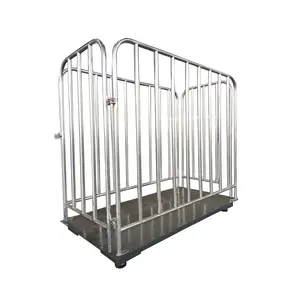 Factory Directly Sell High Accuracy Livestock Scale For Pig Heavy Duty Weighing Platform Scale With Cage