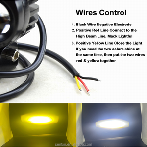 Accessoires de <span class=keywords><strong>moto</strong></span>, phare <span class=keywords><strong>antibrouillard</strong></span> LED à double couleur, design hibou, phare auxiliaire, mini phare de conduite - Product Image 2
