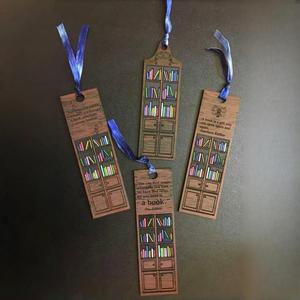 High Quality Bookshelf Bookcase <b>Bookmark</b> Wooden Crafts Pendant DIY Wood <b>Bookmarks</b> - Product Image 2