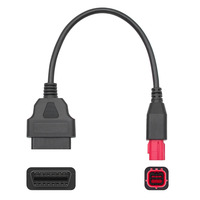Conector de Diagnóstico para Motocicleta Honda de 6 Pines, Adaptador de Cable OBD2 para Honda OBD 2