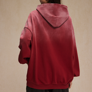 เสื้อมีฮู้ดผ้าฝ้ายฟอกสี450gsm กรดแบบวินเทจใหม่เสื้อมีฮู้ดหินซีดจาง - Product Image 2