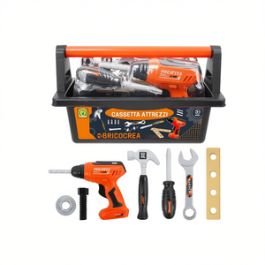 Coffret d'outils Bricocrea avec perceuse, marteau, clé et tournevis pour enfants de 3 ans et plus - Product Image 2