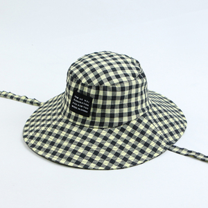 Bán Buôn Chất Lượng Cao Vải Có Thể Gập Lại Đầy Màu Sắc Du Lịch Ngoài Trời Mùa Hè Đi Bộ Đường Dài Mặt Trời <span class=keywords><strong>Hat</strong></span> Cho Phụ Nữ Trẻ Em Sọc Vuông Xô Mũ - Product Image 3