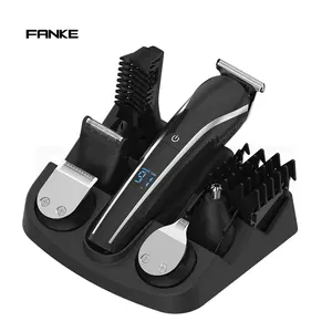 FANKE FK-8588 profesyonel erkek tımar kiti 6 1 çok fonksiyonlu şarj edilebilir elektrikli vücut erkekler için düzeltici saç kesme aleti Set