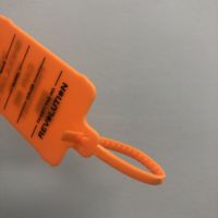Sceau de sécurité irrécupérable autobloquant en plastique avec étiquette d'information