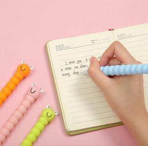 Bolígrafo de Gel con Diseño de Oruga de Tinta Azul, Secado Rápido, Silicona y Plástico, Diseño Neutral - Product Image 2