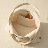 Sac fourre-tout en tricot jacquard de luxe avec logo personnalisé, poignée renforcée et étiquette tissée haut de gamme pour une solution de marquage complète