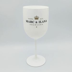 <b>PS</b> Acrylic Plastic Cup Tall Glass Resin Wine Plastic Red Wine Glass PP Printed logo Champagne Glass Flute - Product Image 3