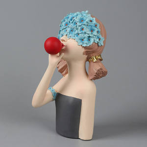 Décoration de la maison ange thème solide figurine ornementsStyle européen fleurs bulle fille ornements décoration de la maison résine artisanat - Product Image 4