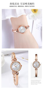 Hot Sale Minimalist Alloy Round Dial Women Bracelet Quartz <b>Watch</b> Elegant Simple Waterproof Ladies Timepiece - Product Image 2