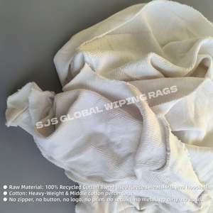 Paños de limpieza de algodón 100% resistentes, de alta absorción, color blanco, 25 kg, para limpieza. - Product Image 4