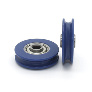 Poulie à anneau intérieur en forme de U avec roulement en caoutchouc POM de 21 mm pour rouleaux de porte et de fenêtre, 4*21*5.4mm, vente en gros - Product Image 2