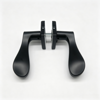 Poignée de porte en alliage d'aluminium noir, moderne et minimaliste, serrure de porte intérieure pour chambre à coucher, serrure de porte silencieuse pour la maison