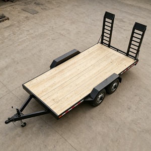 Remorque à double essieu en acier robuste de 20 pieds, rampes amovibles, capacité de 3000 kg pour le transport de voitures, d'excavatrices et de machines lourdes - Product Image 2