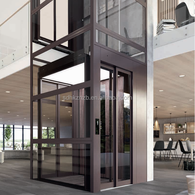 HAOKUN Small Hydraulic Lift Home Elevator 4-Person Capacity 2-4 Floor Residential Solution Durable & Safe