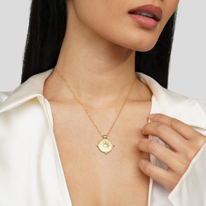 Milskye nouvelle mode bijoux gravés 925 argent sterling 18k plaqué or <span class=keywords><strong>solstice</strong></span> d'été collier de soleil géométrique - Product Image 4