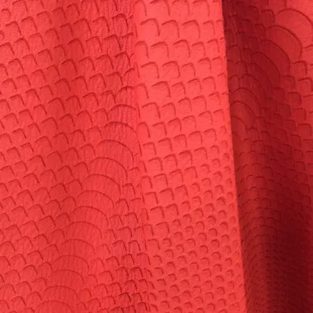 Red Snake Pattern Genuine Top Layer Cowhide Leather Wholesale for Shoes/bags making