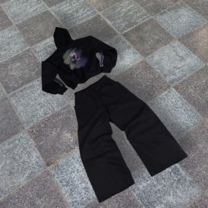 Conjunto de Sudadera con Capucha de Dos Piezas, Personalizado, Grueso, de Felpa Francesa, Holgado, Estilo Deportivo, para Hombre - Product Image 1