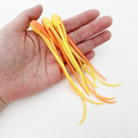 Leurre souple lumineux en forme de pieuvre, lot de 3, sans hameçons, pour la pêche au bar en mer, en bateau, matériel synthétique
