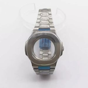 Wholesale Custom 40mm Silver Stainless <strong>Steel</strong> Watch Case Sapphire Glass Waterproof Band <strong>Bracelet</strong> Model 2067 30g - Product Image 4