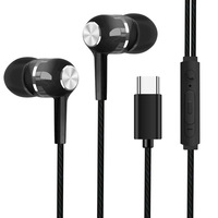 JYD grosir S12C tipe-c suara bagus bass berat Stereo headphone in-ear earphone berkabel dengan mikrofon