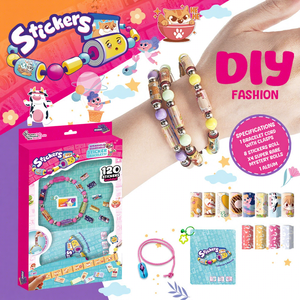สติกเกอร์พลาสติกสร้างสรรค์ DIY สร้อยข้อมือลูกปัดแบบกำหนดเอง ชุดหนังสือสะสม สำหรับเด็กอายุ 4-6 ปี 7-12 ปี ของเล่นเด็กแปลกใหม่ - Product Image 1