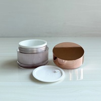 Emballages cosmétiques en acrylique cylindriques de 15 ml/30 ml/50 ml/120 ml/30 g/50 g, pots à crème en plastique et flacons sans air pour sérum de soin de la peau