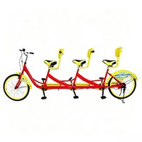 Vélo tandem 24 pouces avec cadre en acier haute teneur en carbone, freins V et freins à disque pour le tourisme et l'utilisation familiale