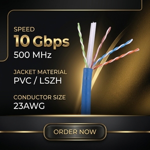 <span class=keywords><strong>Cable</strong></span> de Red UTP CAT6A de Alta Velocidad, 23AWG, Cobre Sólido, 500MHz, 305m, a Granel, para Cableado Estructurado en Edificios Comerciales, OEM/ODM - Product Image 6