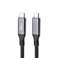 Farkarena kabel USB Tipe C USB4, kabel USB Tipe C USB4 8K 40Gbps, kabel Putar 5A 240W, kabel pengisian 4 USB cepat