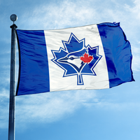 Drapeau de baseball des Blue Jays de Toronto en gros, bannière double face en polyester pour supporters de l'équipe sportive, pour les fans, le stade, la maison et l'extérieur