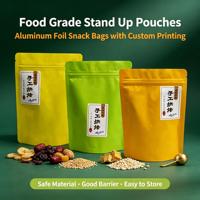 Sachet Doypack Imprimé Personnalisé Recyclable et Imperméable pour l'Emballage de Produits de Boulangerie, Biscuits et Snacks