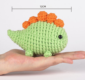 Kids Promotional Dinosaur Knitting Craft <b>Crochet</b> Toys Wobble <b>Beginner</b> <b>Crochet</b> Starter <b>Kit</b> - Product Image 4
