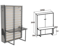 E-SHINING GOOD Matériel de quincaillerie pour meubles, lit double en acier moderne pour chambre à coucher, charnière verticale dissimulée réglable