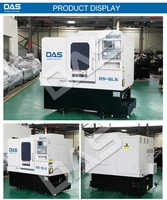 Torno CNC DAS con potencia de fresado Cama inclinada de viaje largo Sistema de control GSK Máquina de torneado de tipo suizo de servicio medio