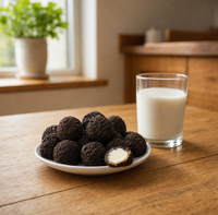50g Mini-boules de chocolat fourrées au chocolat au lavage de cacao et aux fraises, snack croustillant