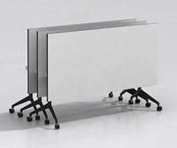 Table pliante mobile en métal pour salle de formation, bureaux de bureau commerciaux, mobilier de bureau moderne pliable