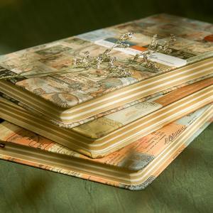 สมุดโน้ตปกแข็งสไตล์ยุโรปย้อนยุค ขนาด A5 หลายสี เย็บด้าย พิมพ์ UV 100 แผ่น ดีไซน์สร้างสรรค์ สวยงาม - Product Image 5