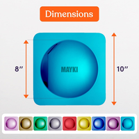 Jouets sensoriels, lot de 9 miroirs convexes en acrylique, miroirs à bulles sensoriels, miroirs en acrylique interactifs multicolores pour mur