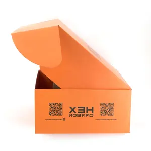 Orange factory discount corrugated paper packaging mail paper box for gifts