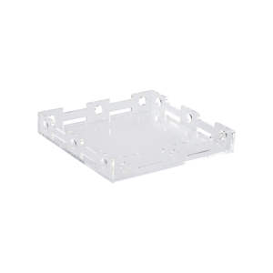 Plateau en acrylique transparent personnalisé, plateau de service en acrylique avec poignées, organisateur décoratif pour table basse de cuisine, grand plateau ottoman - Product Image 3