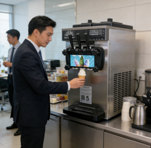 Máquina para Hacer <span class=keywords><strong>Helados</strong></span> Suaves Automática Mini de la Marca LD, Máquina de <span class=keywords><strong>Helados</strong></span> Suaves con Doble Compresor - Product Image 5