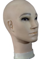 Tête de mannequin homme en PVC, modèle réaliste pour l'affichage de perruques, barbes, chapeaux, lunettes de soleil et bijoux pour hommes en magasins de détail