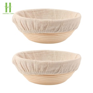 Cesta de prueba de pan hecha a mano con precio directo de fábrica más vendida con cubierta de algodón, tamaños personalizados, MOQ bajo de HNH Craft - Product Image 3