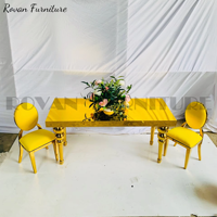 Support à gâteaux en acier inoxydable or, 10 pièces, décoration de fête, table à gâteau de mariage, chaises de fête pour enfants
