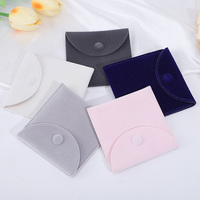 Pochette à bijoux en velours double face avec fermeture à pression pour bagues et pendentifs – Rangement haut de gamme