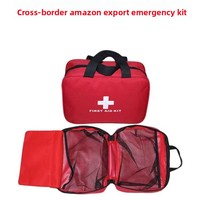 TPGE 25PCS Trousse de premiers soins multifonctionnelle en tissu Oxford rouge avec poignée en D pour le camping en plein air, les voyages, la survie en milieu sauvage, EDC
