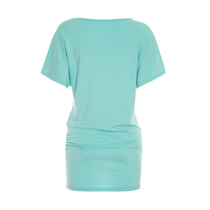 Viviblook C26DS098 Women Summer Dress New Sexy V-Neck Solid Color Short Sleeve <b>Mini</b> Bodycon Dress - Product Image 5