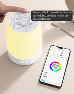 스마트 알람 시계 램프 화이트 노이즈 자연 사운드 박스 <span class=keywords><strong>5</strong></span> 타이머 화이트 노이즈 알람 시계와 무선 스피커 주변 조명 - Product Image 5