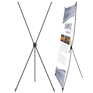 Precio Especial Soporte Retráctil para Pancartas, Soporte de Tubo Delgado Tipo <span class=keywords><strong>X</strong></span>, Exhibidor de Plástico Negro Reutilizable 60x160 <span class=keywords><strong>80x180</strong></span> para Publicidad y Bodas - Product Image 2